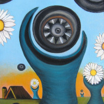 Tire Recycling Concepts No. 1 (Daisies)